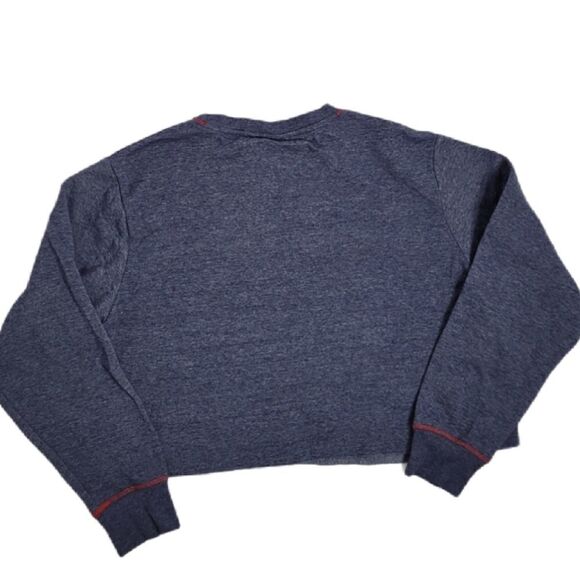 FRIENDS Central Perk blue crew neck cropped sweatshirt M - Picture 3 of 7